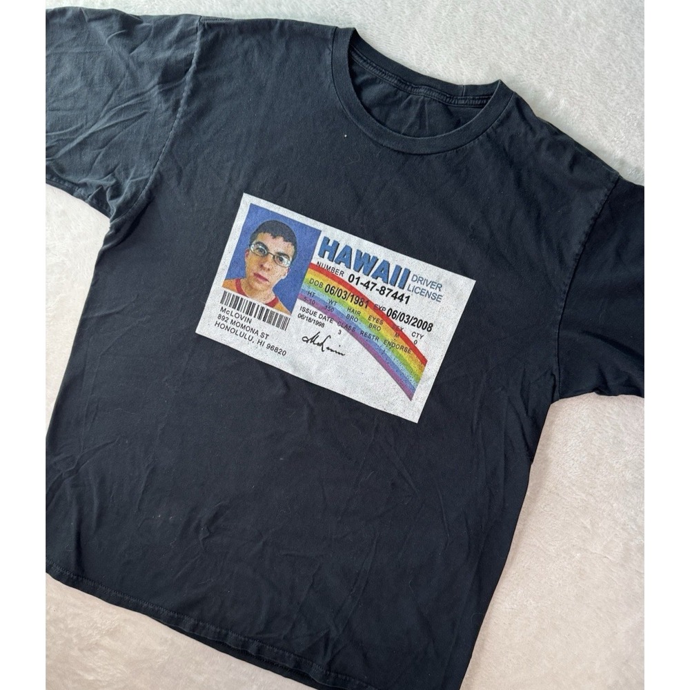 McLovin‎ Drivers License T-shirt Size Large Superbad Black - Picture 4 of 12